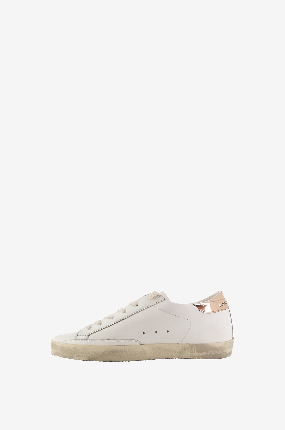 GOLDEN GOOSE Niedrige Sneakers mit Glitterstern Super-Star Damen WEISS 3
