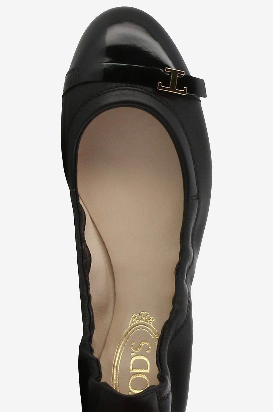 Elastische Glatt- und Lacklederballerinas T Timeless