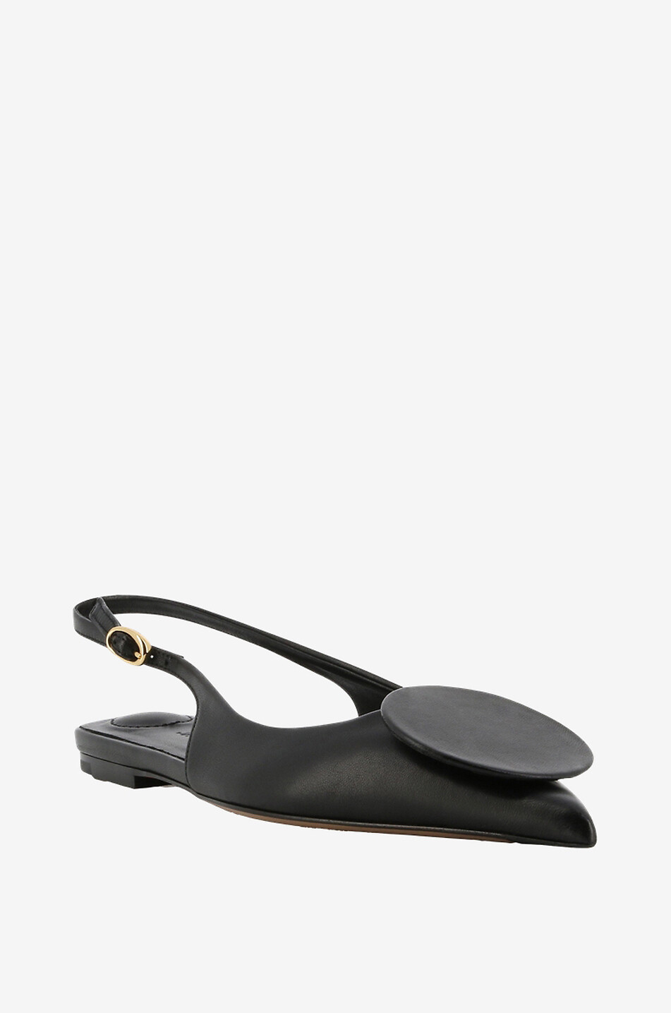 JACQUEMUS Spitze Leder-Riemchenballerinas Les Slingbacks Duelo Plates Damen SCHWARZ 1