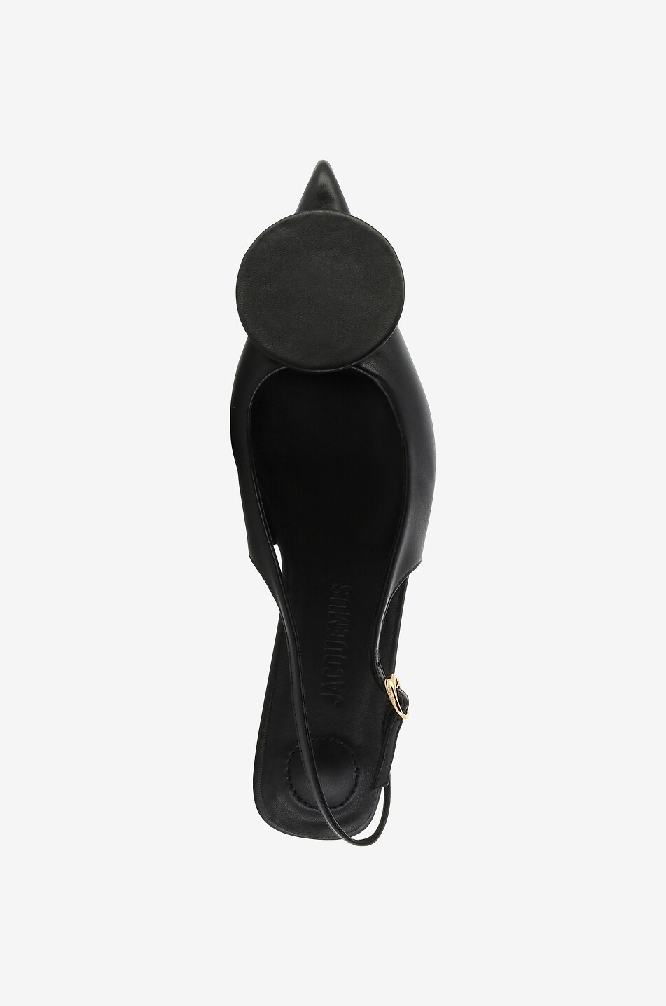JACQUEMUS Spitze Leder-Riemchenballerinas Les Slingbacks Duelo Plates Damen SCHWARZ 6