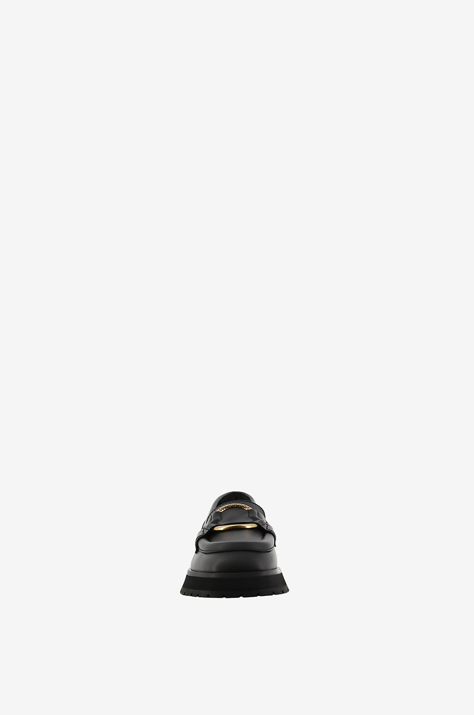 MONCLER Bell smooth leather loafers Women BLACK 2
