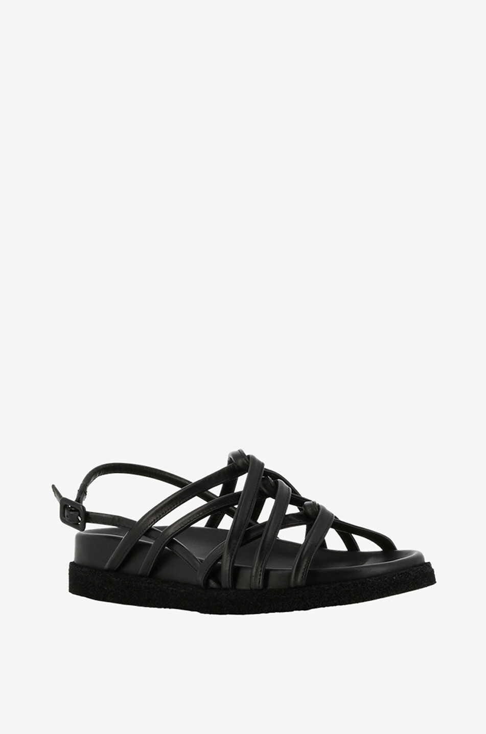 Flache Glattledersandalen Twist