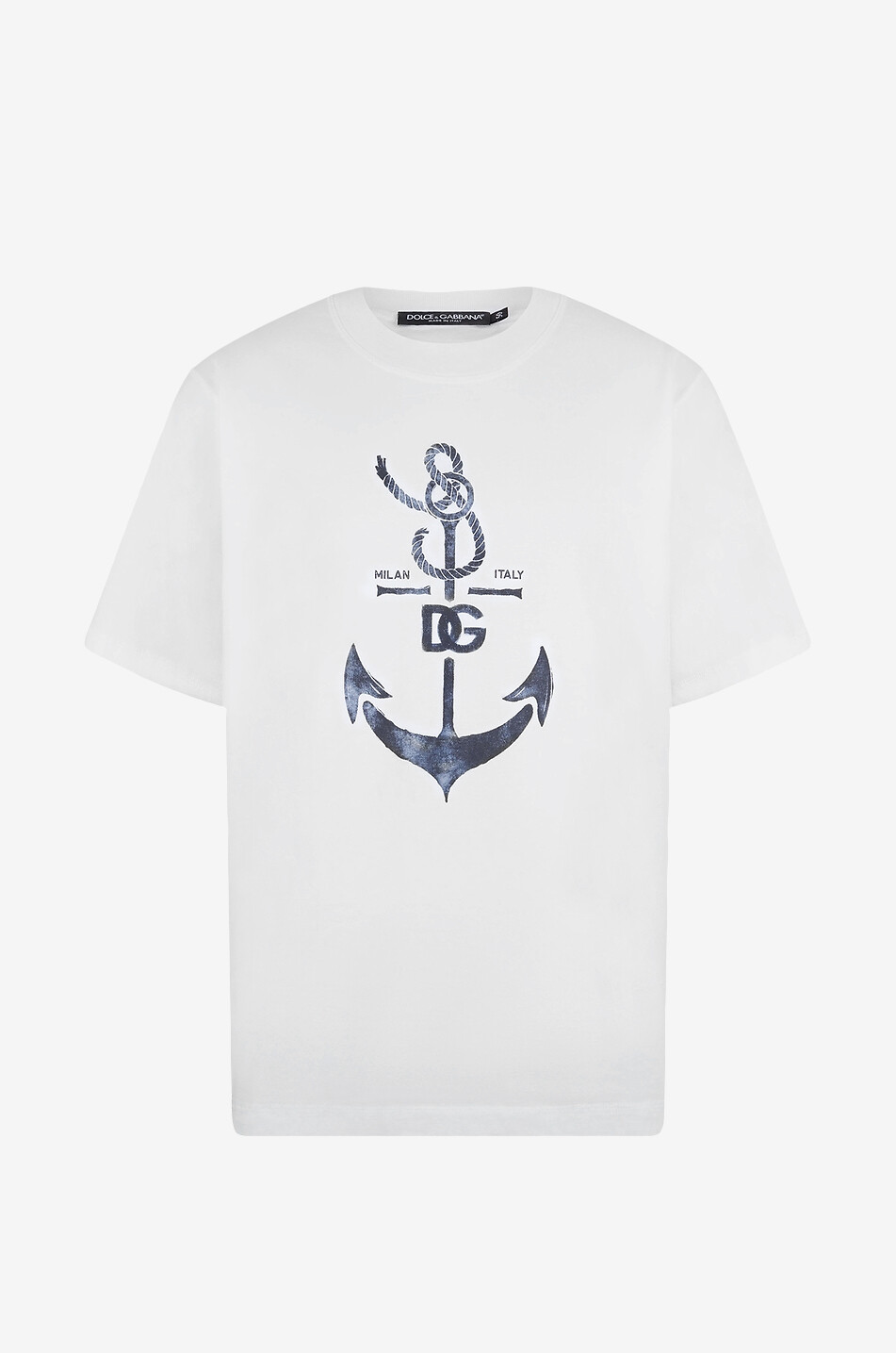 DOLCE & GABBANA Anchor printed short-sleeved T-shirt Men WHITE 1