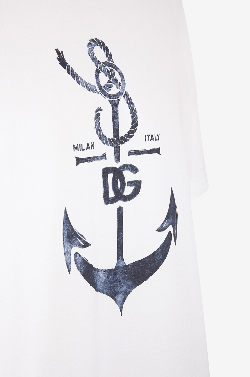 DOLCE & GABBANA Anchor printed short-sleeved T-shirt Men WHITE 3