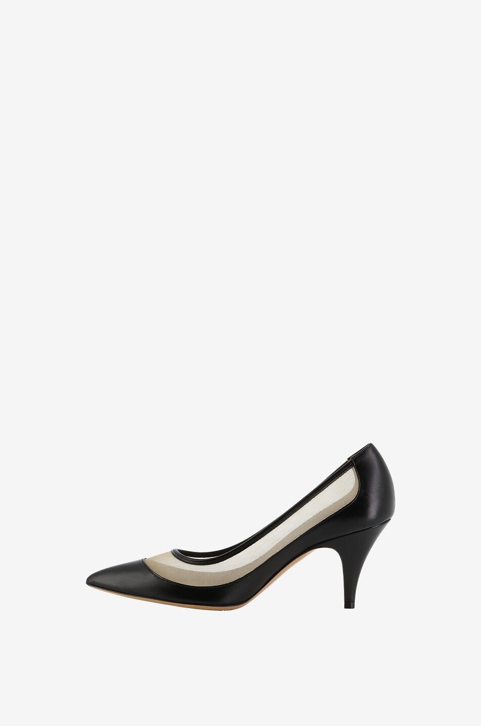River Iconic 85 leather and mesh pumps