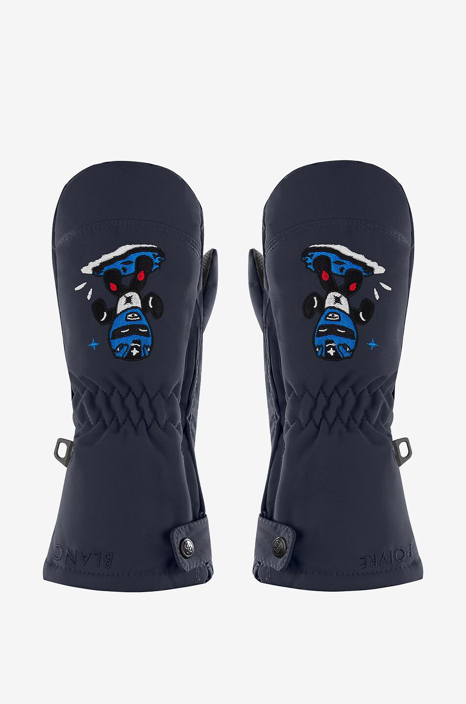Boy's embroidered ski mittens