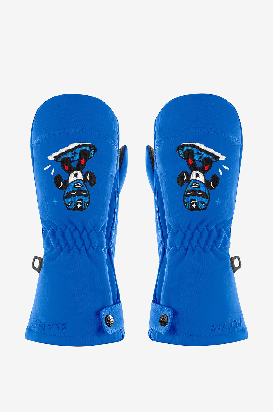 POIVRE BLANC Boy's embroidered ski mittens Unisex MEDIUM BLUE 1