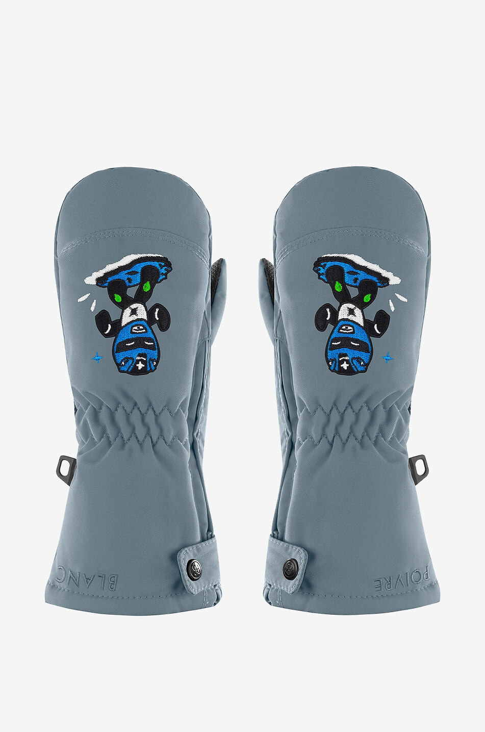 Boy's embroidered ski mittens