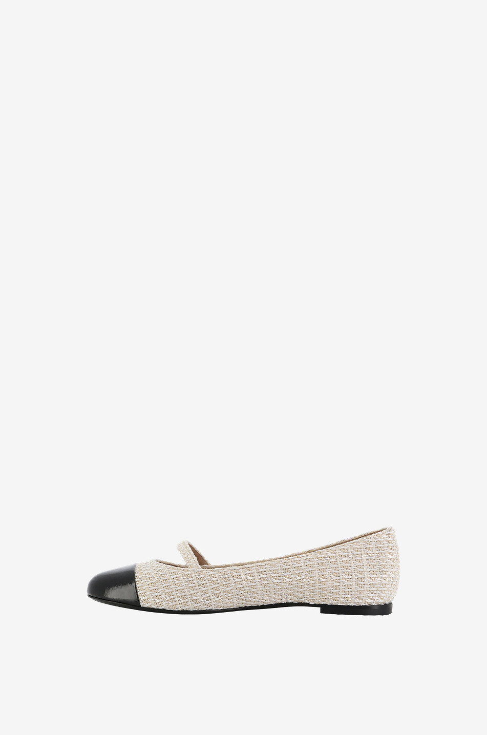 ROBERTO FESTA X BONGÉNIE Ballerines en tweed et cuir Divy Femme BLANC CASSE 3