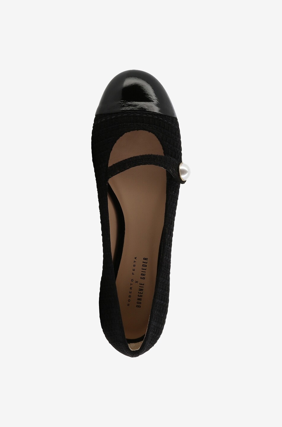 Ballerines en tweed et cuir Divy