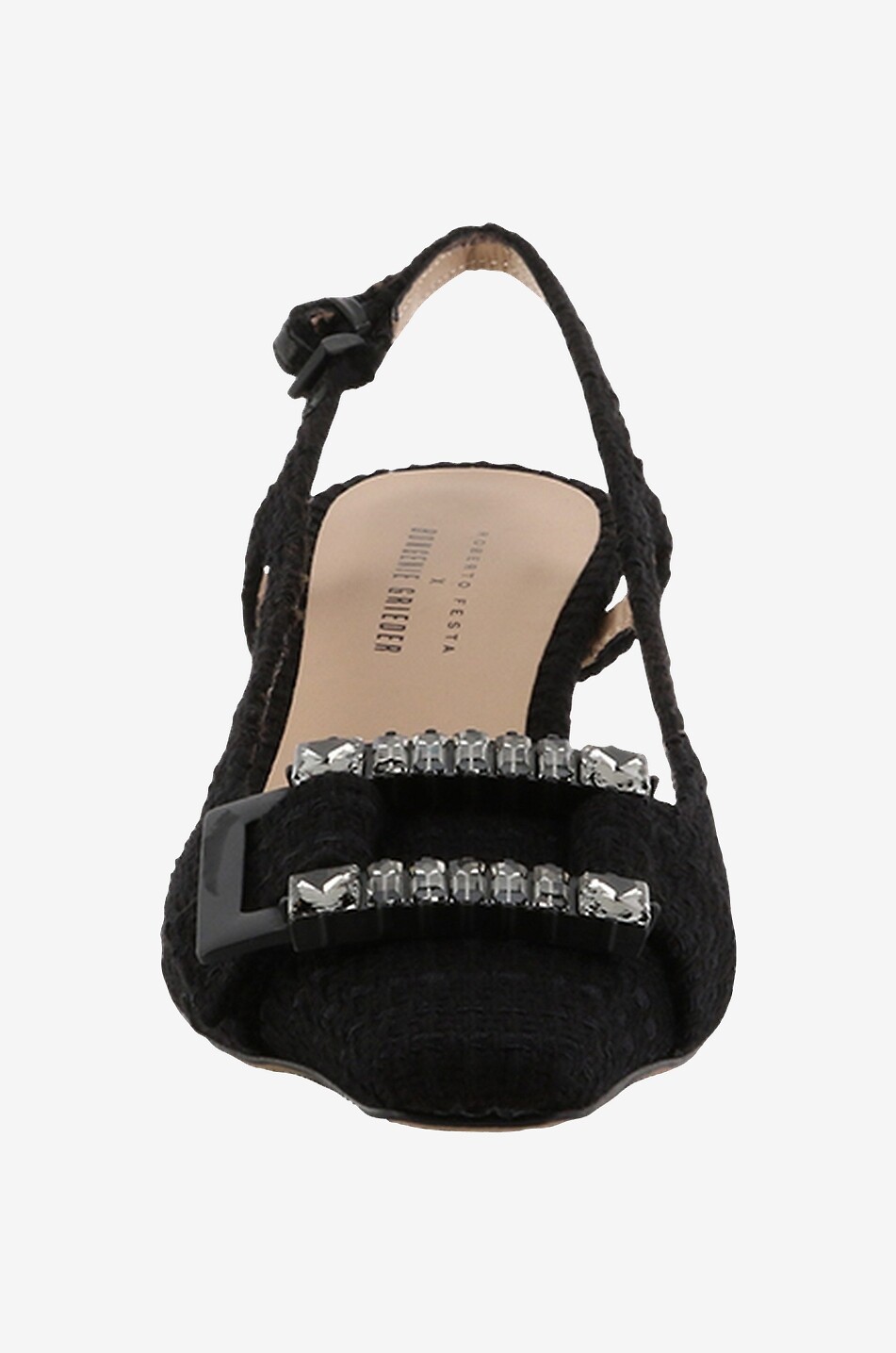 ROBERTO FESTA X BONGÉNIE Atena Tweed 60 slingback pumps Women BLACK 2