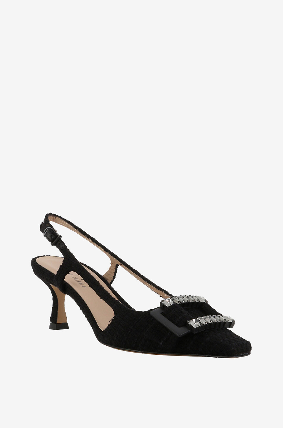 ROBERTO FESTA X BONGÉNIE Atena Tweed 60 slingback pumps Women BLACK 1