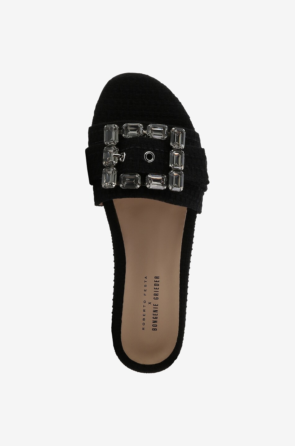 Fade flat tweed mules