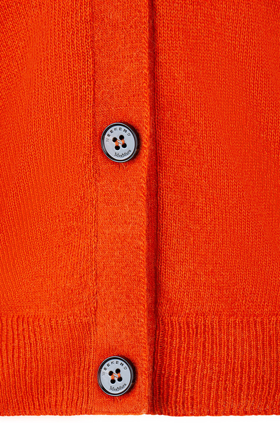 WEEKEND MAX MARA Oblio button-down V-neck mohair cardigan Women ORANGE 3