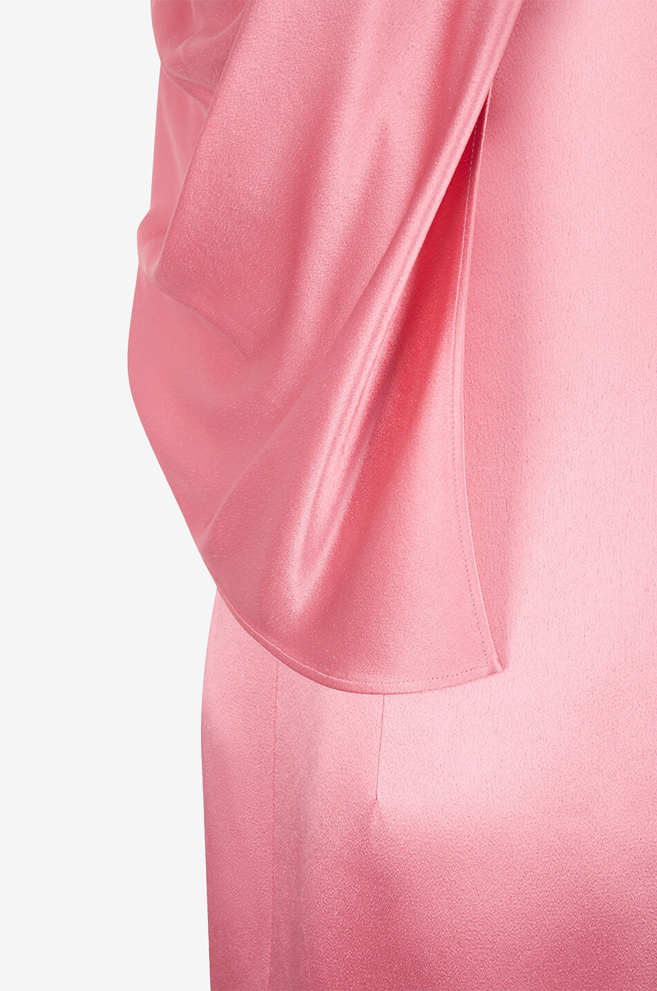 Asymmetric satin mini dress
