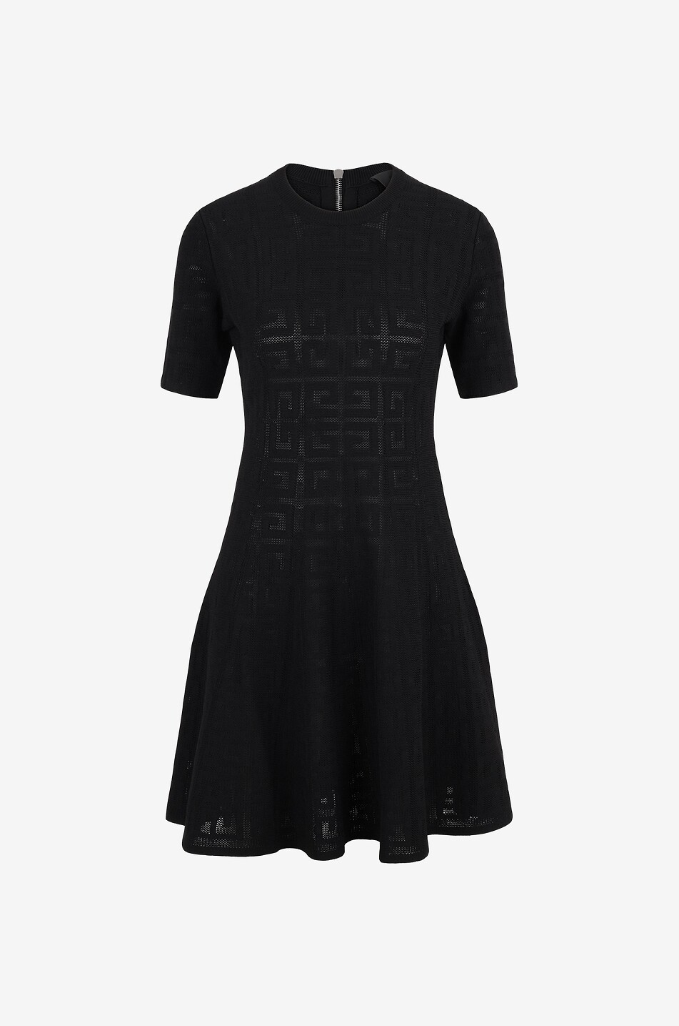 GIVENCHY 4G jacquard knit flared mini dress Women BLACK 1