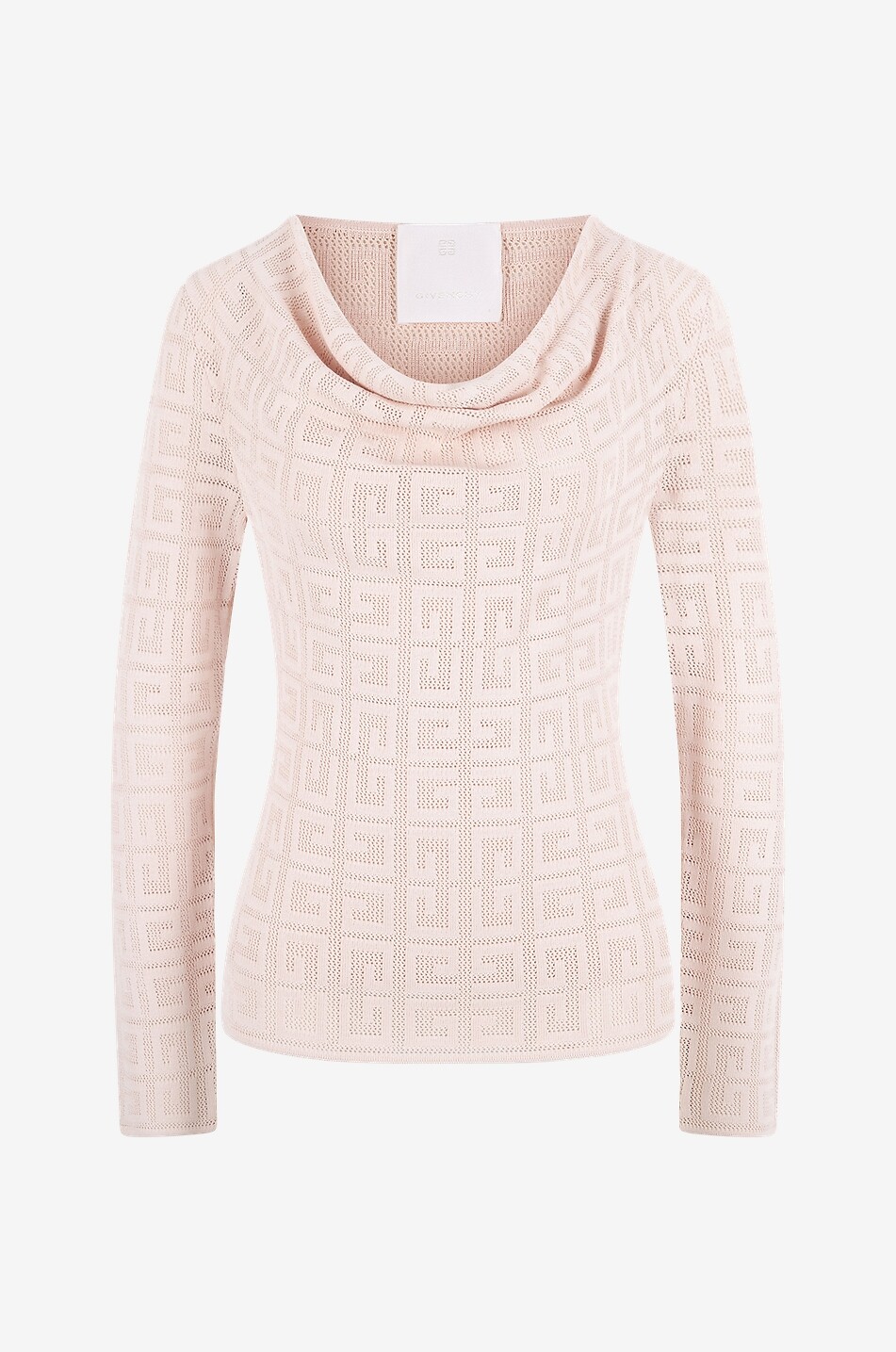 GIVENCHY Pull ajouré à col bénitier 4G Femme ROSE CLAIR 1