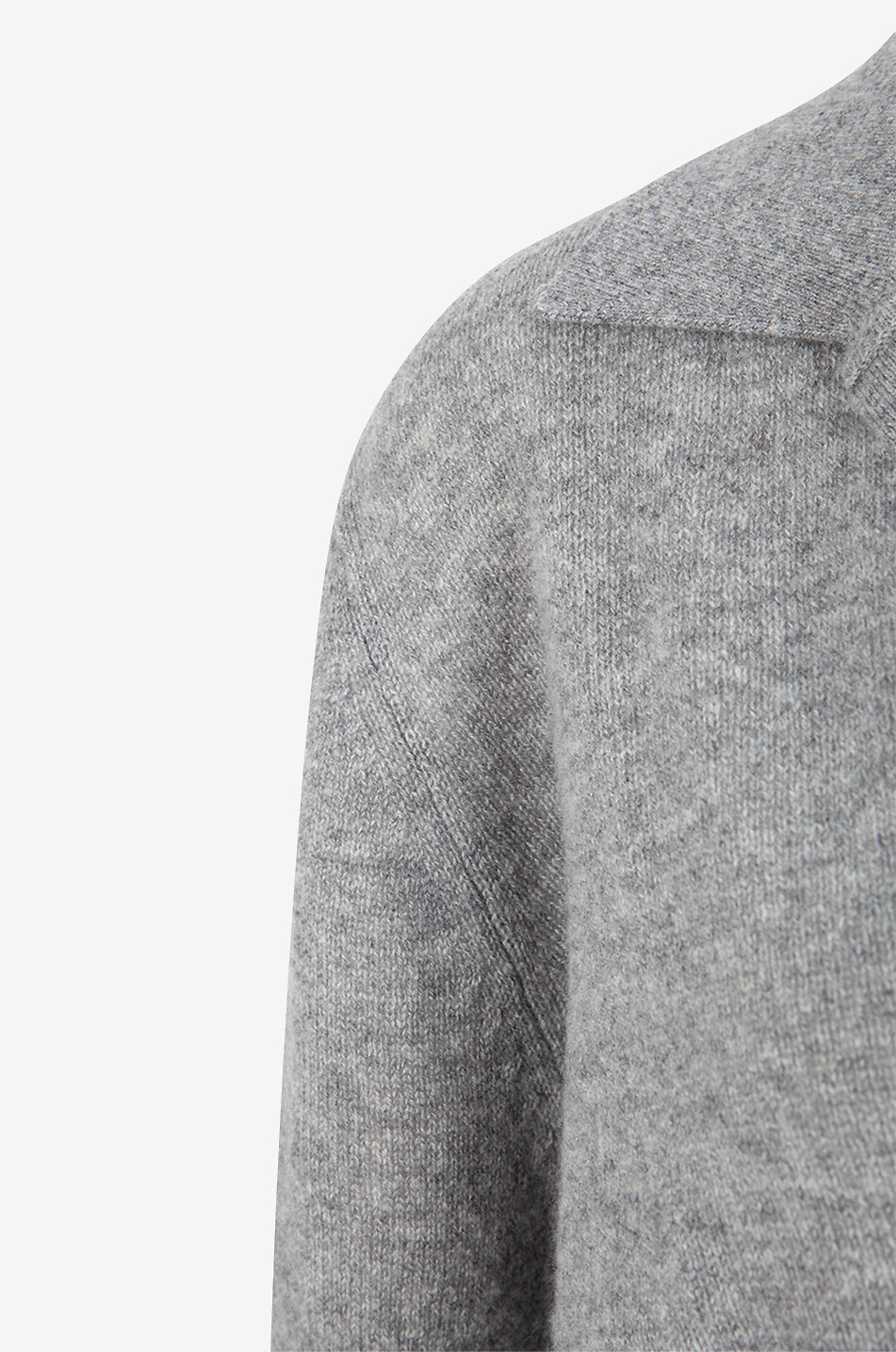 KHAITE Kaschmir-Polopullover The Shrunken Jo Damen GRAU 7