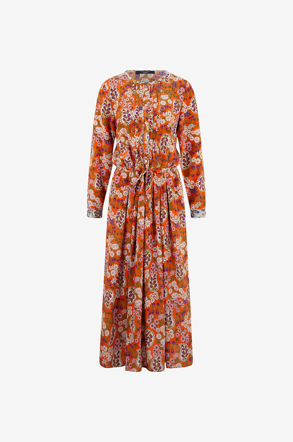 WEEKEND MAX MARA Langes Kleid aus geblümter Seide Siro Damen ORANGE 1