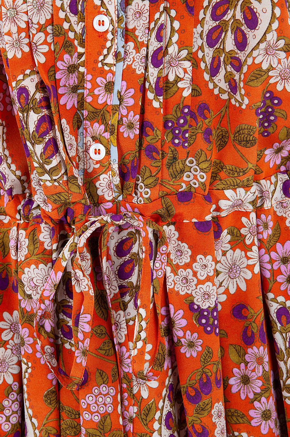 WEEKEND MAX MARA Langes Kleid aus geblümter Seide Siro Damen ORANGE 3
