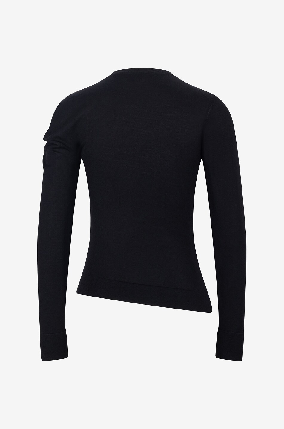 ALEXANDER McQUEEN Feiner asymmetrischer Pullover Knot Damen SCHWARZ 2