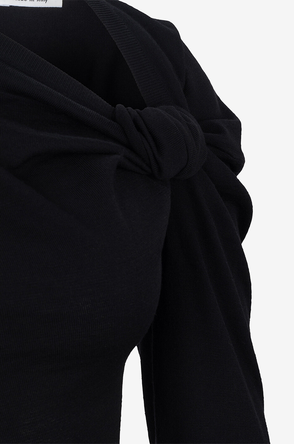 ALEXANDER McQUEEN Feiner asymmetrischer Pullover Knot Damen SCHWARZ 3