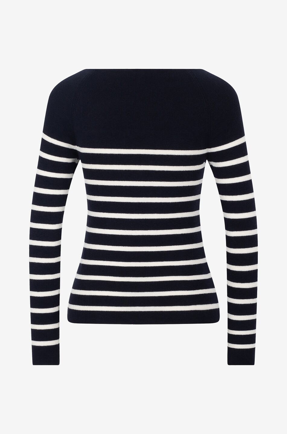 Pull chaussette rayée à col carré Carla