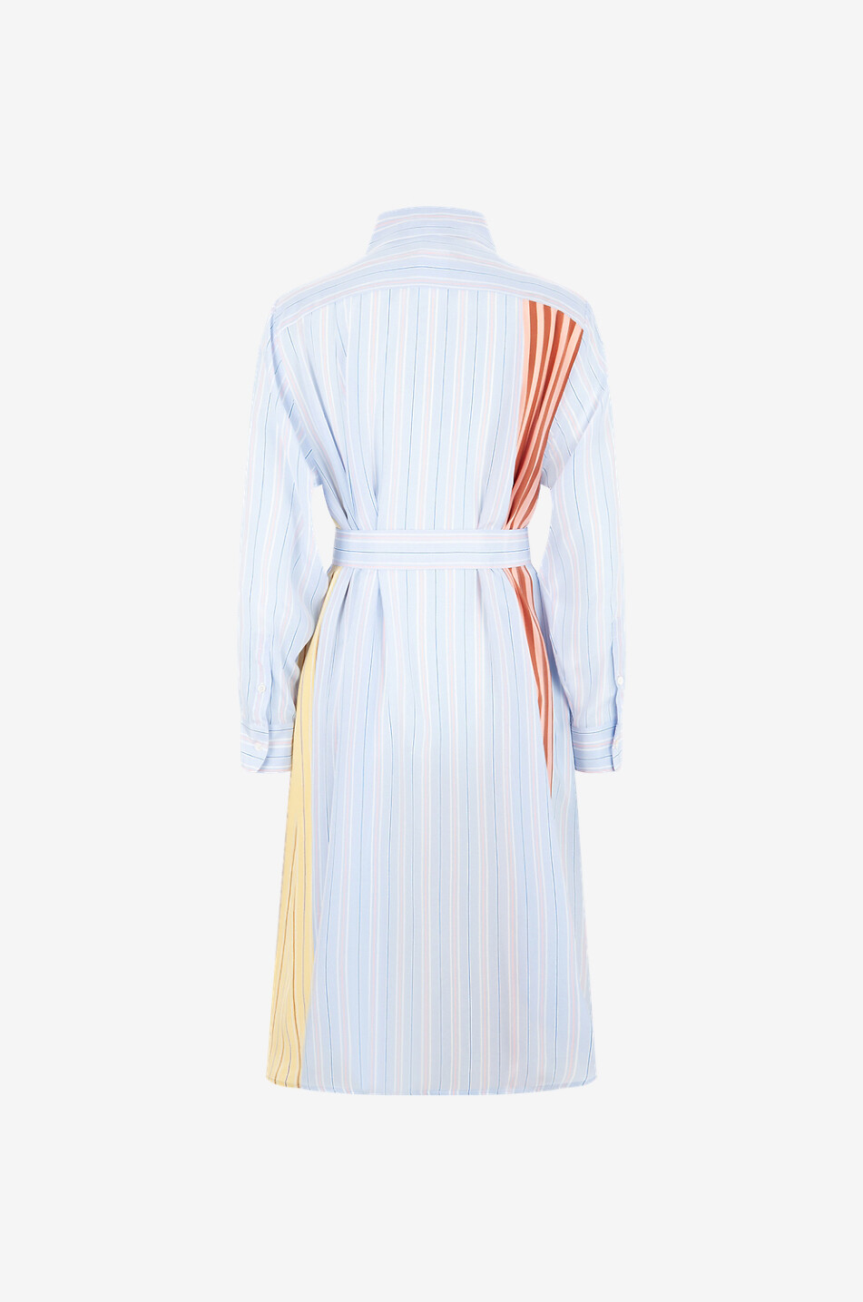 WEEKEND MAX MARA Robe chemise midi rayée en soie Ussuri Femme BLEU 2