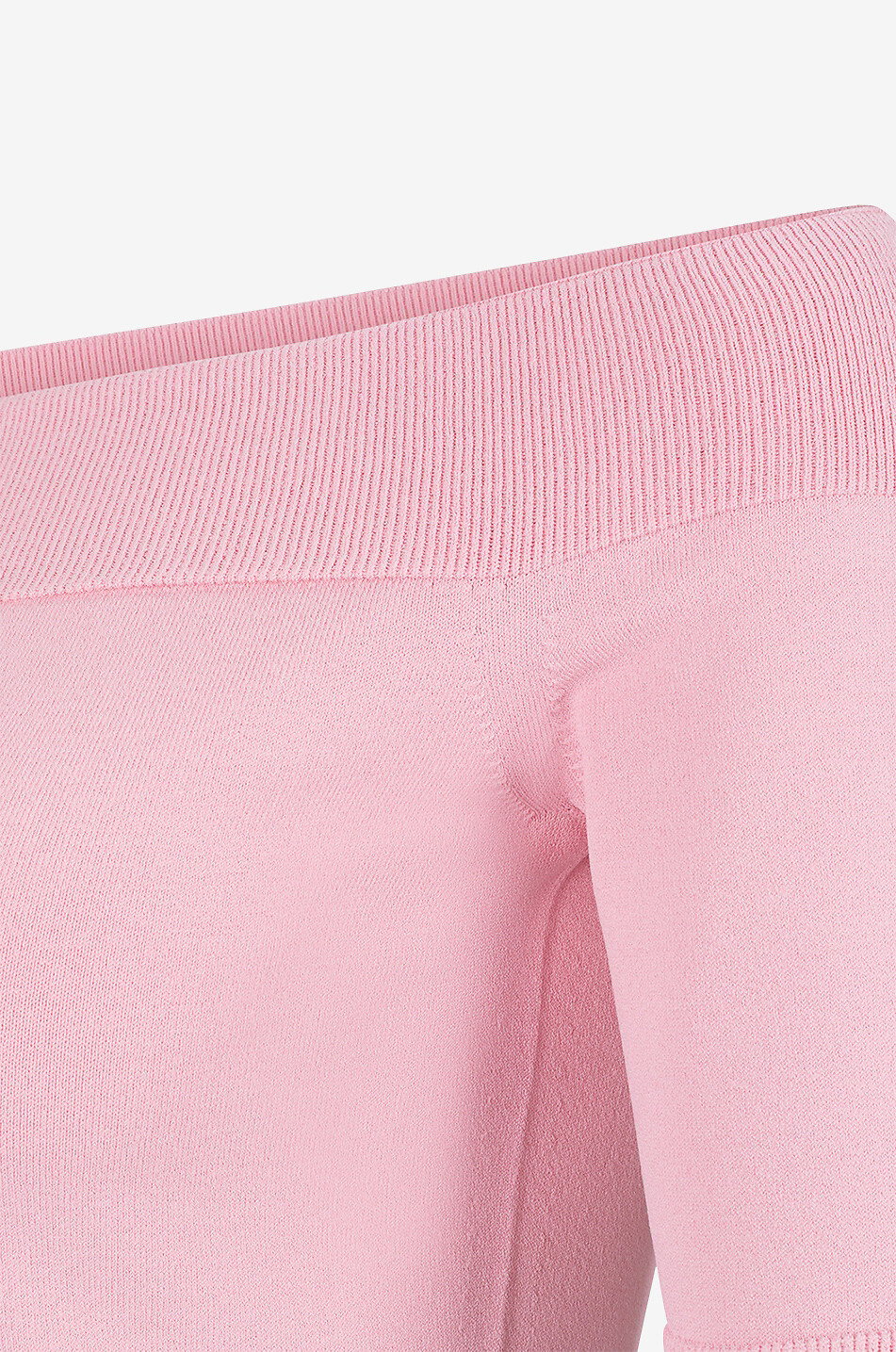 ALEXANDER McQUEEN Top à épaules dénudées en maille fine Femme ROSE CLAIR 3