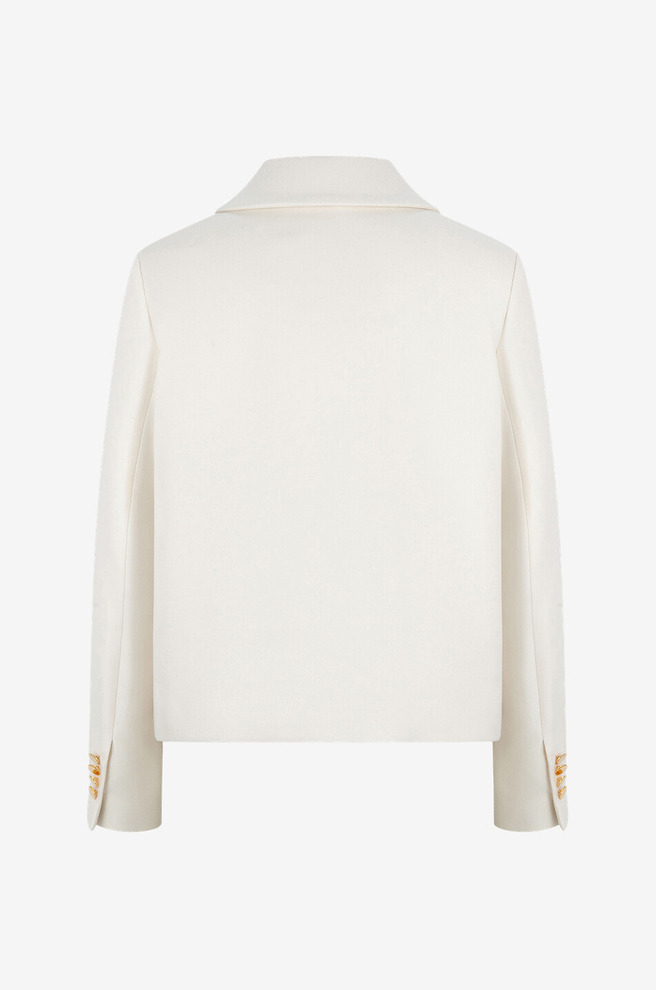 KITON Veste caban en sergé de laine et soie Femme BLANC CASSE 2