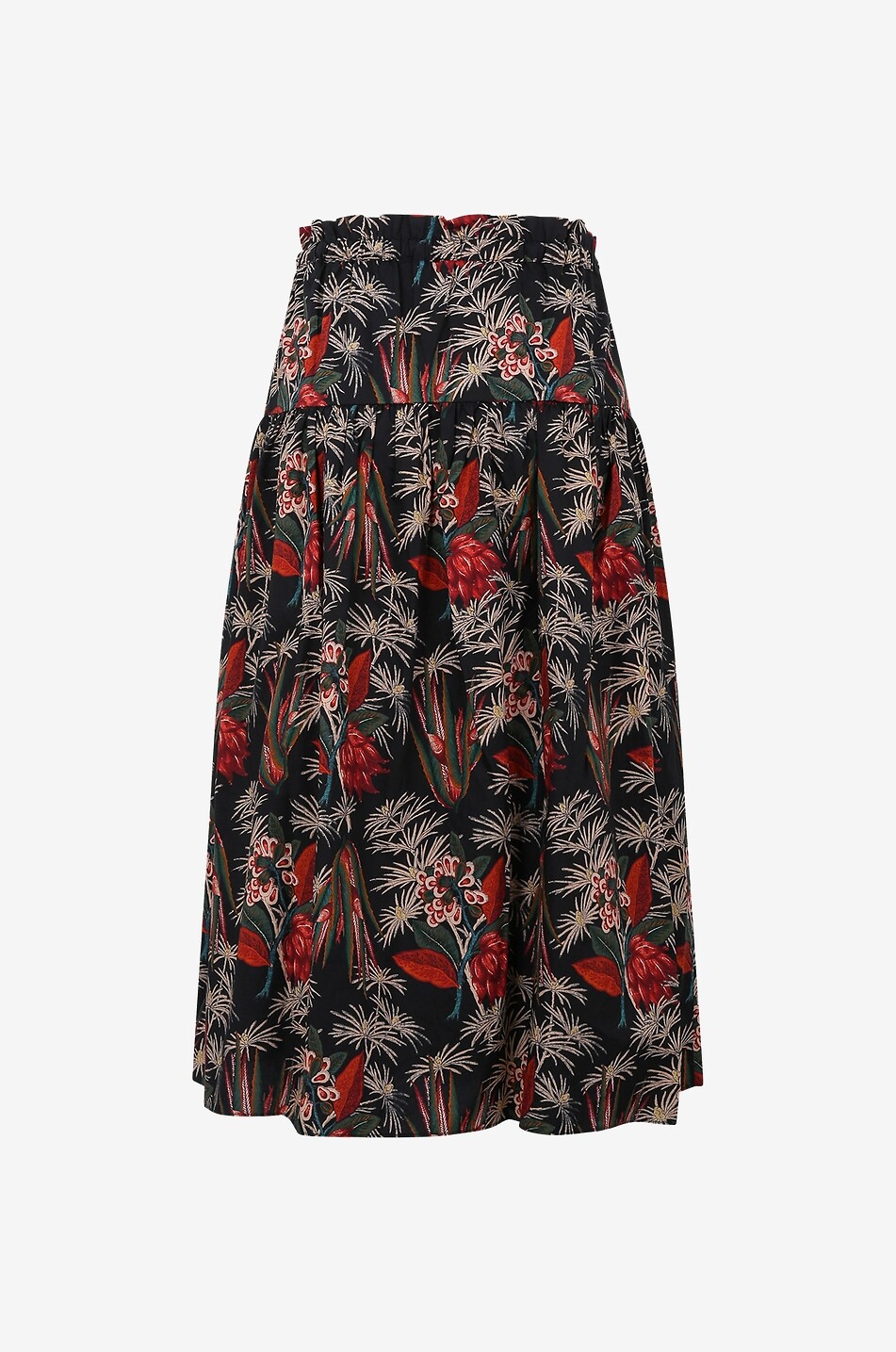 ULLA JOHNSON Jupe midi en coton Fernanda Femme MULTICOLORE 2