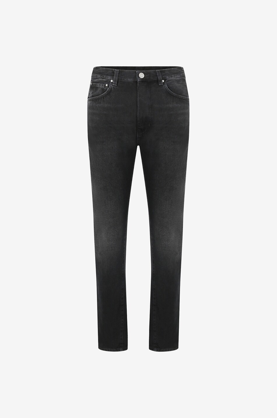 Twisted Seam Faded Black cropped straight-leg jeans