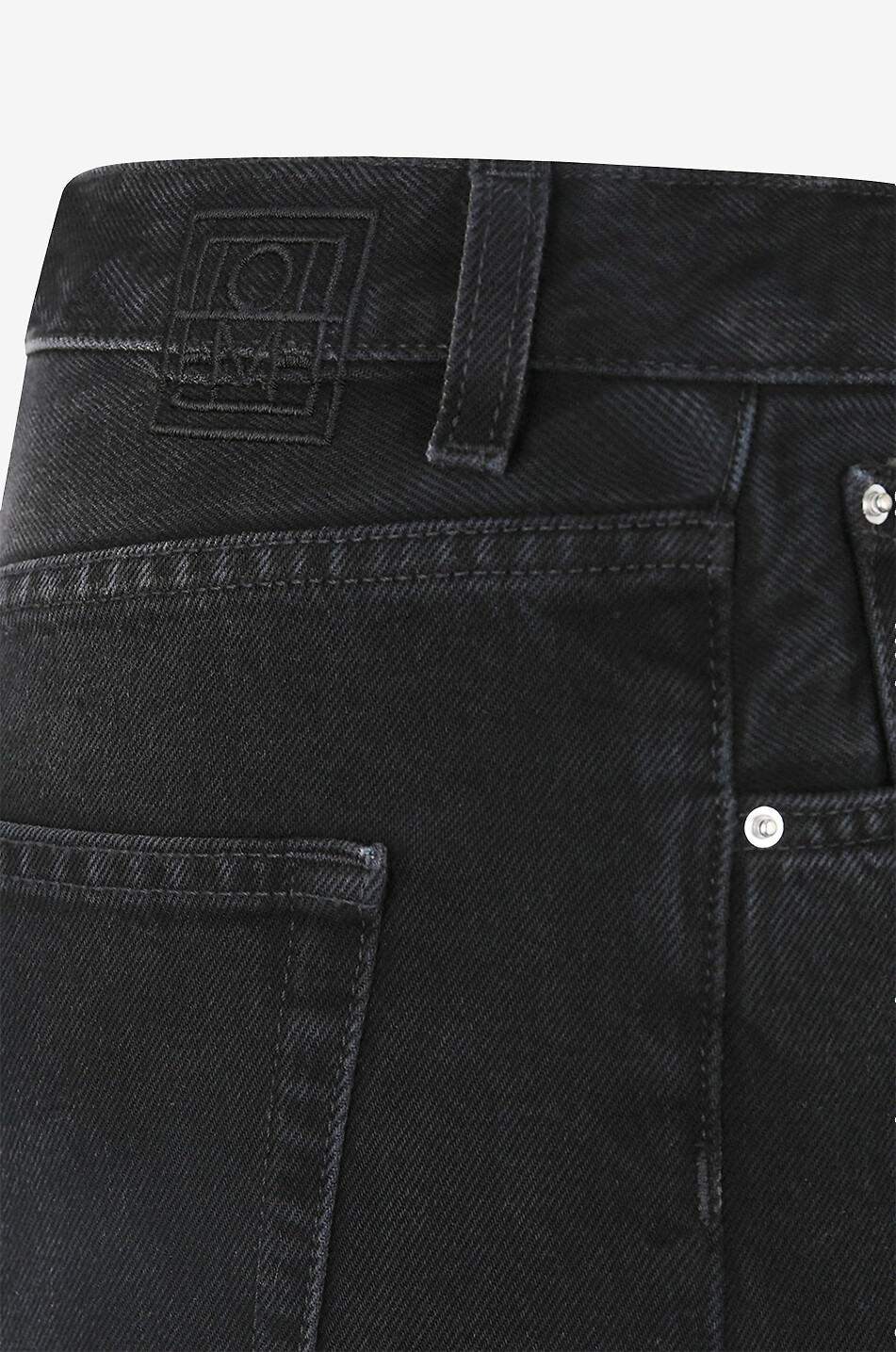 TOTEME Twisted Seam Faded Black cropped straight-leg jeans Women BLACK 3