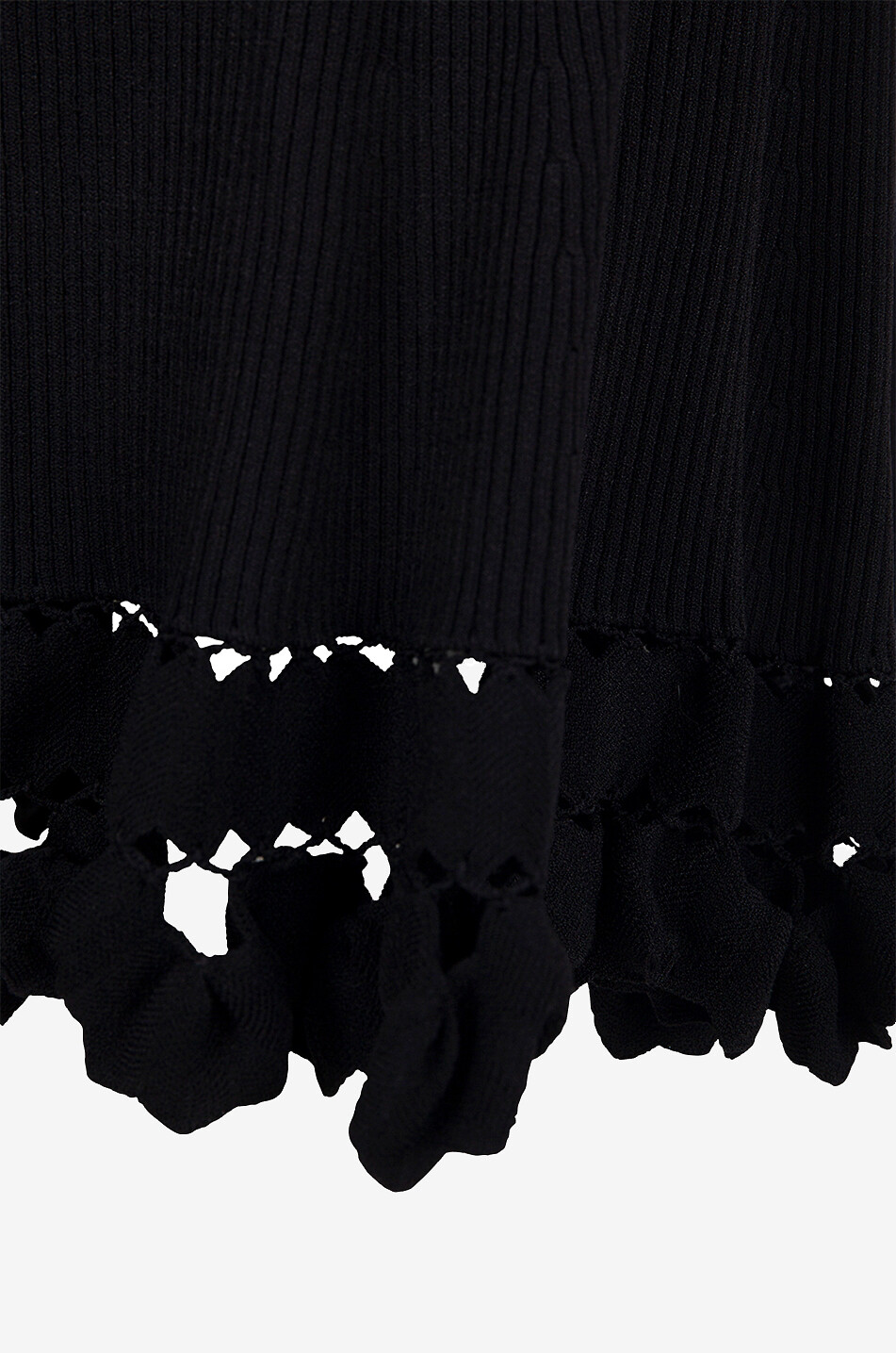 ULLA JOHNSON Jupe midi côtelée à galons Danica Femme NOIR 3
