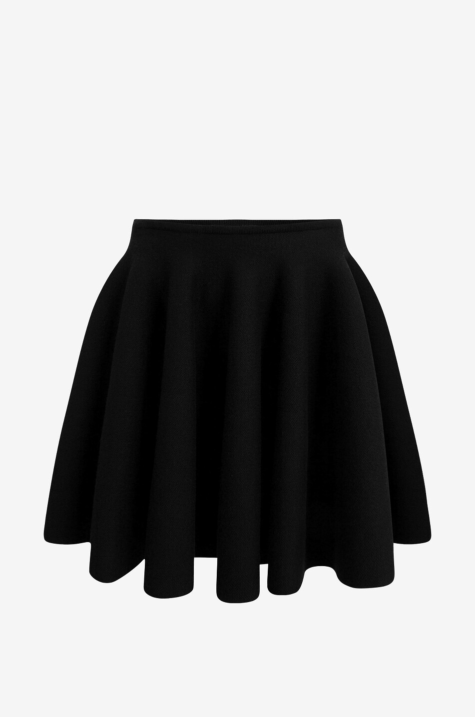 KHAITE Ausgestellter Woll-Ministrickrock The Ulli Damen SCHWARZ 1