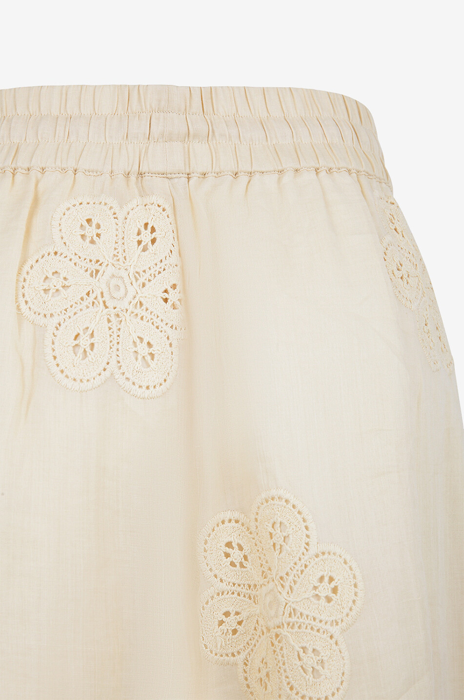 ZIMMERMANN Ramie- und Spitzenhose mit weitem Bein Acadian Damen HELLGELB 3