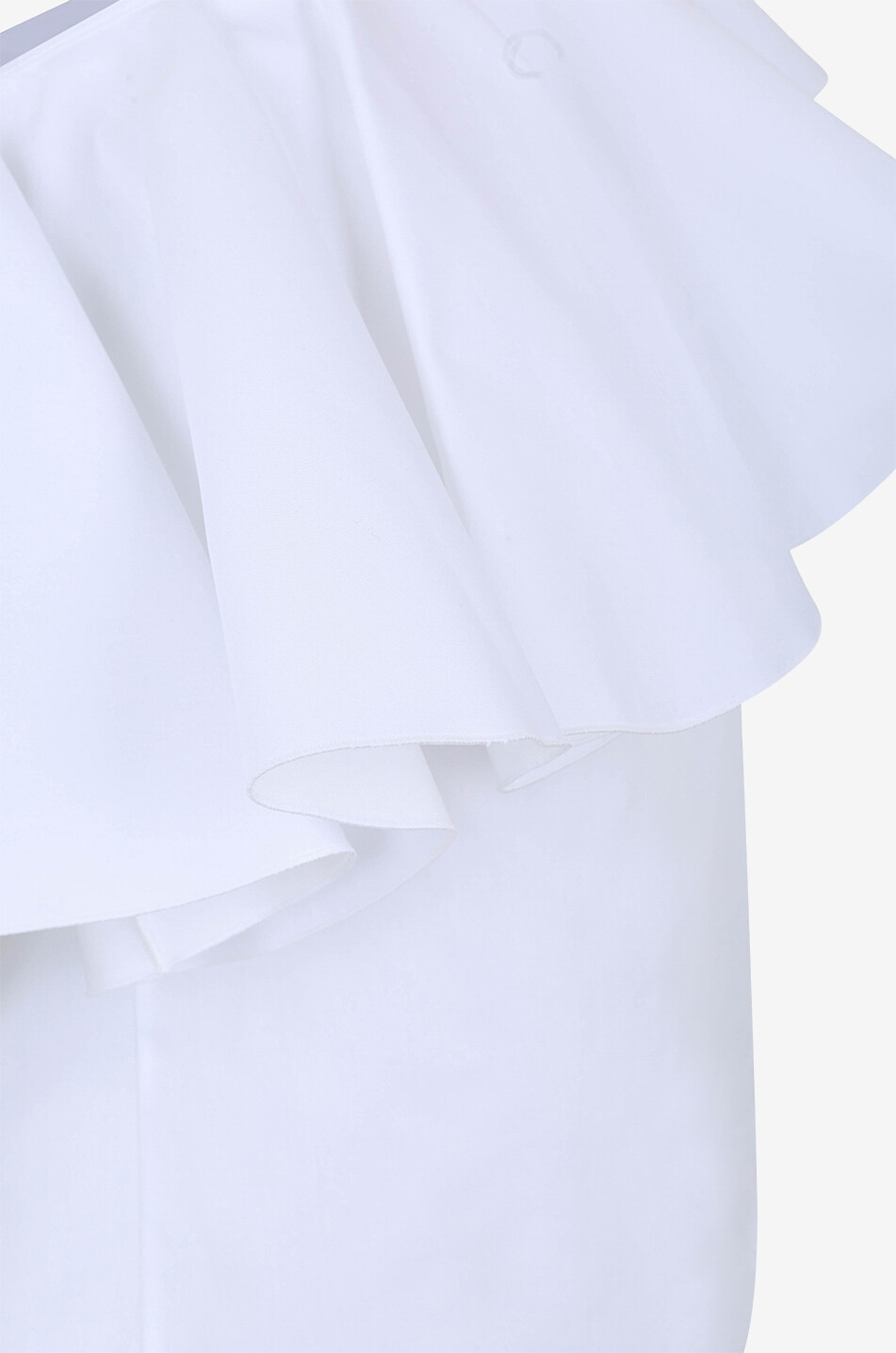 GIAMBATTISTA VALLI Blouse asymétrique en popeline à volant Femme BLANC 3