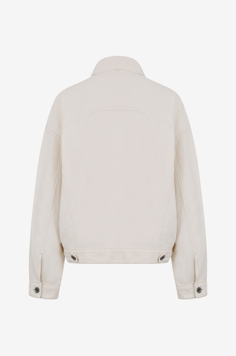 BRUNELLO CUCINELLI Shiny Tab cotton and linen denim jacket Women Light beige 2