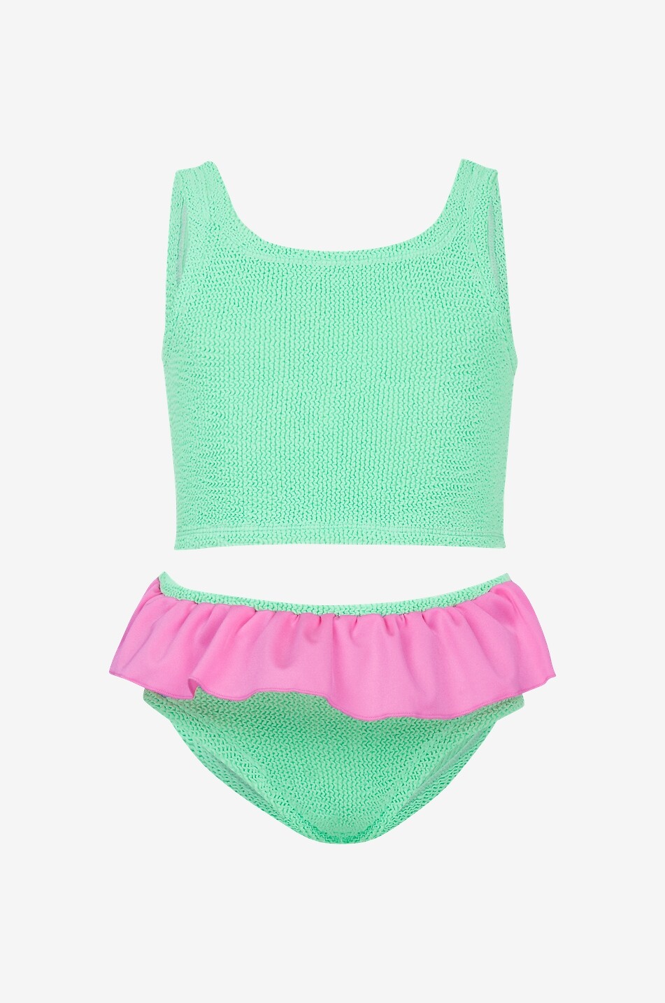 HUNZA G Bikini für Mädchen aus Nylon Duo Olive Mädchen BUNT1 1
