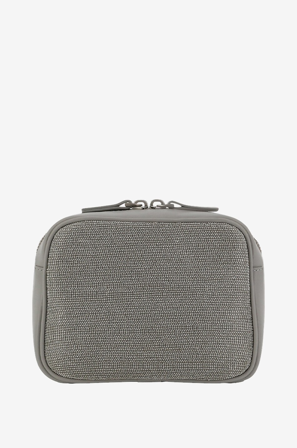 Beaded leather mini camera bag