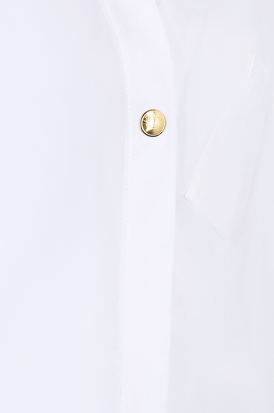 JACQUEMUS Robe en popeline La Mini Robe Chemise Femme BLANC 4