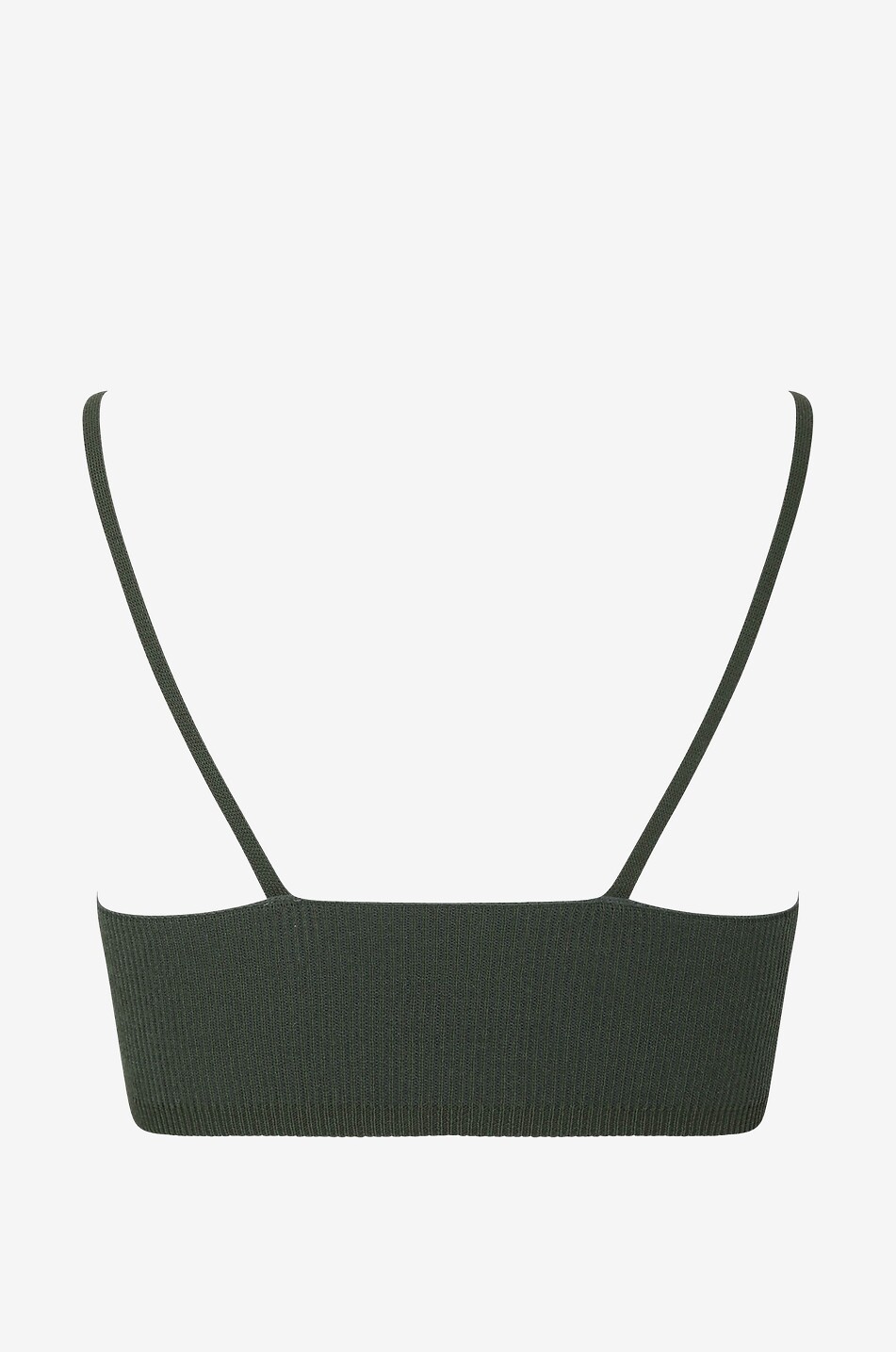 JACQUEMUS Sport-BH-Top im Rippstrick Le Bandeau Pralu Damen DUNKELGRÜN 2