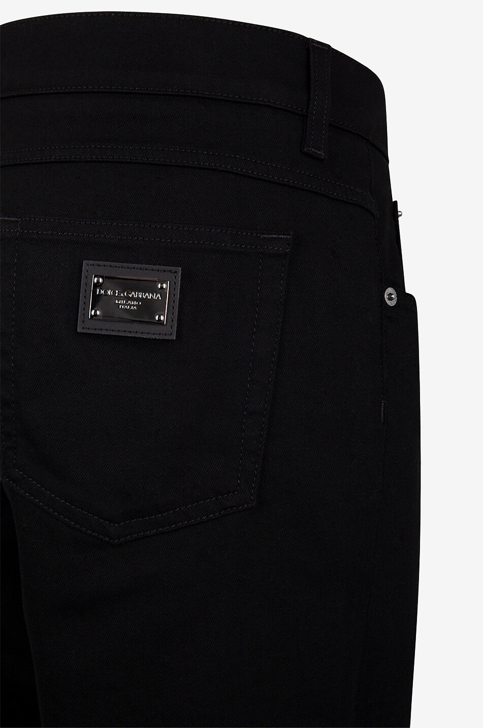 DOLCE & GABBANA Gerade Jeans mit Logoplättchen Herren SCHWARZ 3