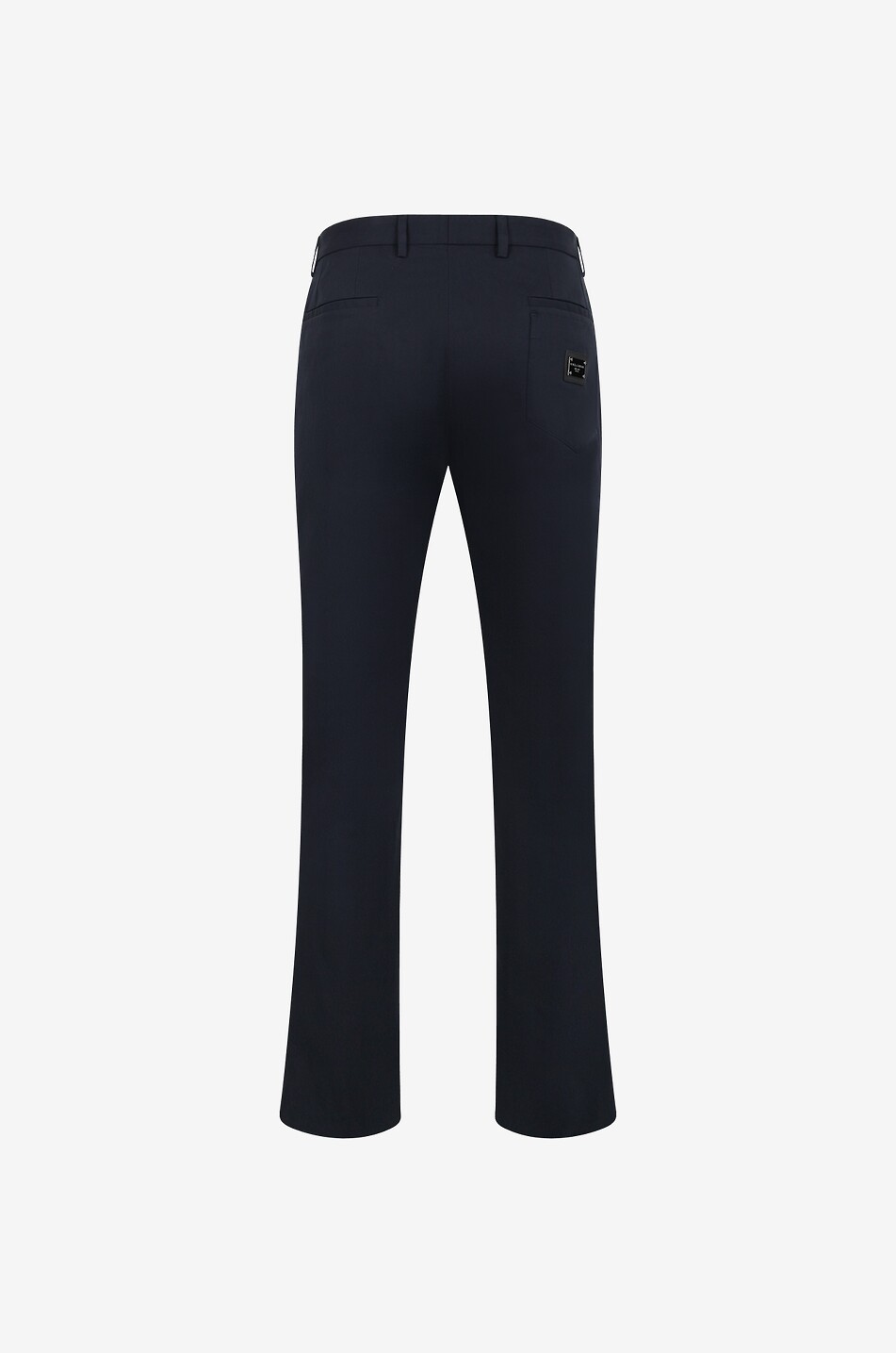Pantalon slim en coton stretch avec plaque logo
