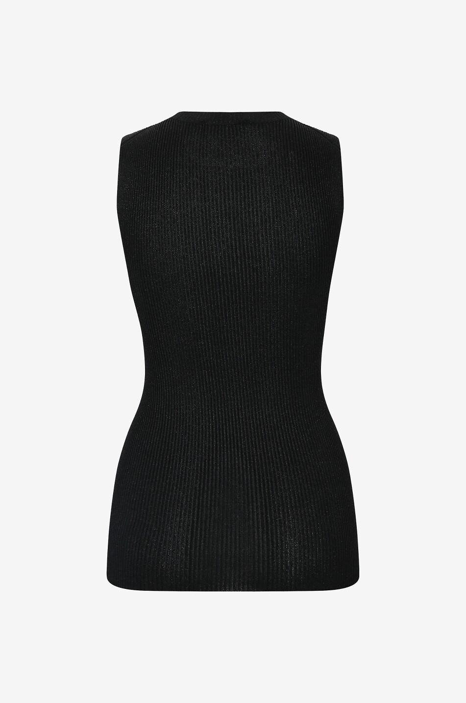 FABIANA FILIPPI Débardeur en maille fine côtelée orné de lurex Femme NOIR 2