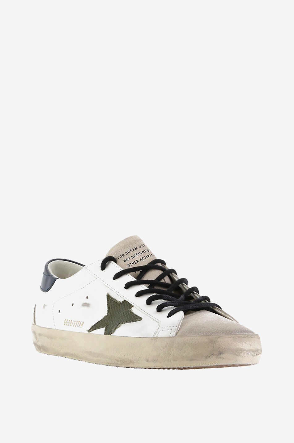 GOLDEN GOOSE Super-Star low-top leather sneakers with canvas star Men WHITE 1