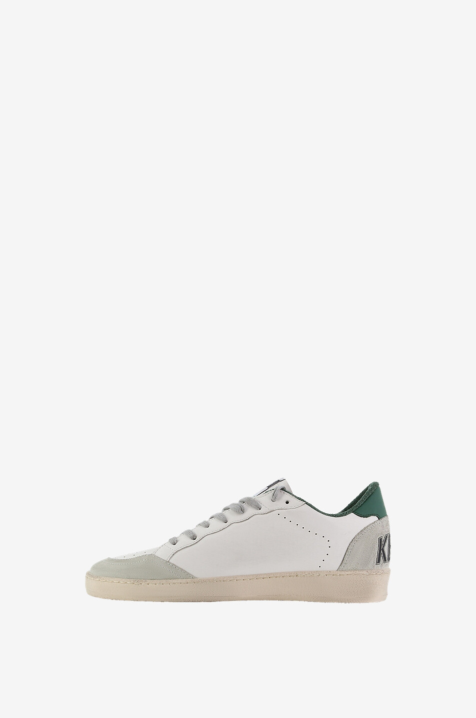 GOLDEN GOOSE Kunstleder- und Wildledersneakers Ball Star Herren WEISS 3