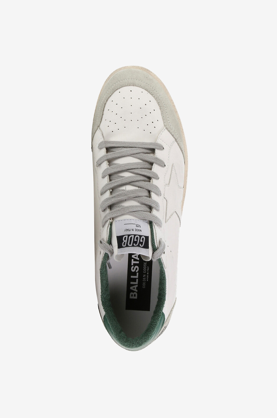 GOLDEN GOOSE Kunstleder- und Wildledersneakers Ball Star Herren WEISS 5