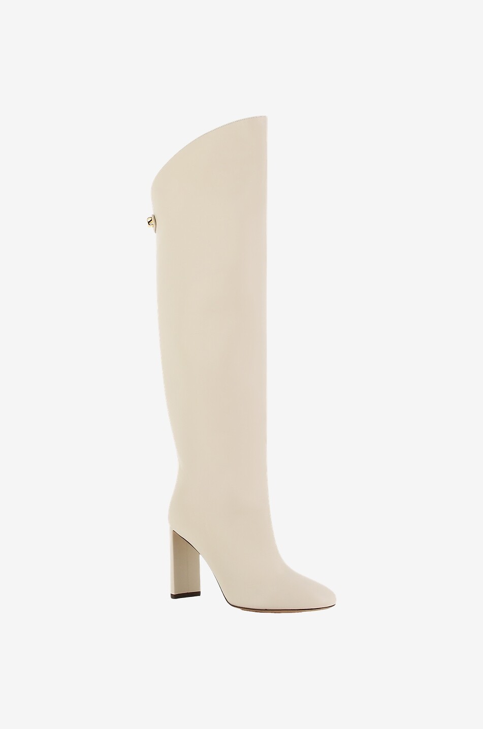 SKORPIOS Bottes à talon en cuir nappa Adriana Femme Beige clair 1