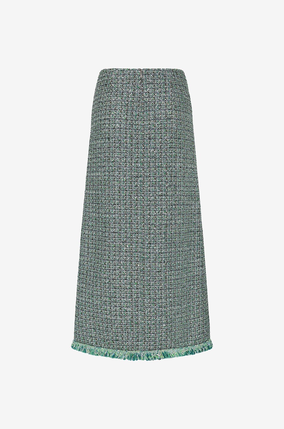 GIAMBATTISTA VALLI Jupe midi en tweed scintillant Femme VERT 2